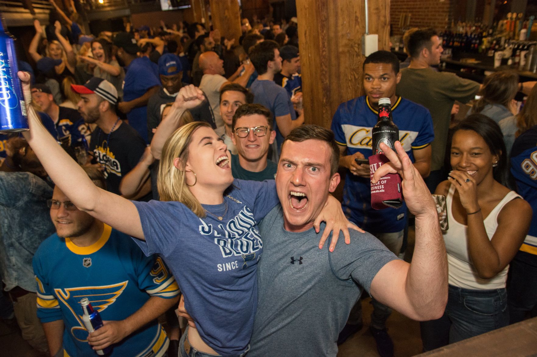 Blues Fans at Wheelhouse during Stanley Cup Final Game 7. Spons